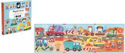 Janod Magneti Stories - Bouwplaats - Educatieve Magneetset met 30 Magneten - Geschikt voor Kinderen vanaf 3 Jaar