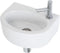 Plieger Orlando - Fontein Toilet - 30 x 22 cm - Keramiek - Wit - Fonteinkraan en sifon inbegrepen