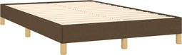 vidaXL - Bedframe - zonder - matras - 120x190 - cm - stof - donkerbruin