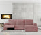 Hoes voor chaise longue met korte armleuning rechts Eysa JAZ Roze 120 x 120 x 360 cm