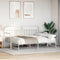 vidaXL - Ligbedframe - met - uittrekbed - Wit - 75x190 - cm - Staal