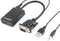 Gembird A-VGA-HDMI-01 - VGA naar HDMI adapter met audio - Zwart