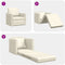vidaXL - Vloersofa - Bed - 2-in-1 - Crème - 74x77x81 - cm - Velvet