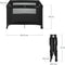 Lionelo Amelie - Campingbedje 3in1 - Comfortabel matras - Zwart
