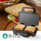 Nedis Sandwich maker - 900 W - 26.8 x 14.5 cm - Automatische temperatuurregeling - Aluminium / Kunststof