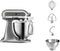 KitchenAid Artisan 5KSM185PSEMS - Keukenrobot 4,8L + 3L - 300W - Tingrijs