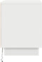 vidaXL - Nachttafels - met - LED - Verlichting - 2 - stuks - Wit - 44x34,5x45 - cm