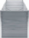 vidaXL - Plantenbak - verhoogd - 240x80x77 cm - gegalvaniseerd staal - grijs