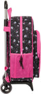 Kuromi Schoolrugzak met Wielen - Ergonomische Bekleding - Zwart Fuchsia 33 x 42 x 14 cm