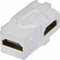 Lindy 60490 - HDMI Adapter - Keystone dubbele koppeling 90° - Wit