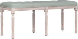 vidaXL - Bankje - 110x40x49 - cm - fluweel - lichtgrijs