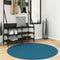 vidaXL - Vloerkleed - OVIEDO - laagpolig - Ø - 120 - cm - turquoise
