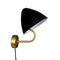 OULU - Wandlamp - zwart - messing