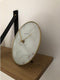 NeXtime - Stille Tafelklok - 20 cm - Glas / Metaal - Wit - 'Marble'