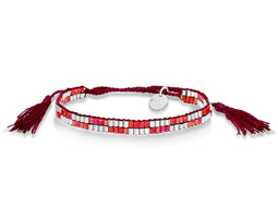 Scmyk BG-267 - Kralenarmband - Macrame sluiting - Zilverkleurig