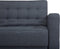 ABERDEEN - Chesterfield fauteuil - Donkergrijs - Polyester