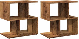 vidaXL - Nachtkastjes - 2 - st - 50x30x51,5 - cm - bewerkt - hout - oud - houtkleurig