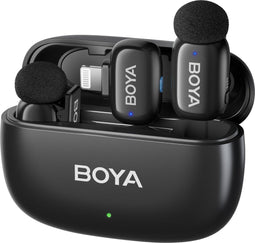 BOYA MINI 15 - Draadloze Microfoon - 2.4 GHz 48 kHz/16-bit - Zwart (2TX + 1RX)