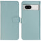 Selencia Google Pixel 8a - Echt Lederen Bookcase - 3 Pashouders - Air Blue