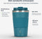 Castagnola Thermosbeker - Koffiebeker To Go - Dubbelwandig Isolerend - Blauw - 380 ML