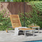 vidaXL - Ligbed - met - Wielen - 207x58x35 - cm - Massief - Acaciahout - & - RVS