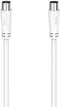 Hama 00205044 - Coax Kabel - 75 cm - Wit