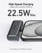 Anker Nano - Powerbank 5000 mAh - Dubbele snellader 22,5 W - Zwart