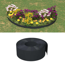 vidaXL - Tuinranden - 5 - st - 10 - m - 20 - cm - polyetheen - zwart