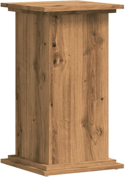 vidaXL - Plantenstandaard - 33x33x60 - cm - bewerkt - hout - artisanaal - eiken