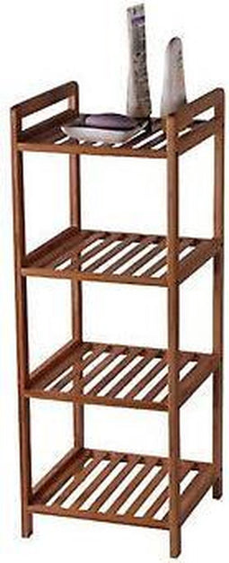 MK Bamboo torino handdoekenrek 4 etages 30 x 30 x 80 cm bruin