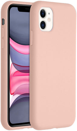 Accezz iPhone 11 - Liquid Silicone Backcover - Schokabsorberend - Roze