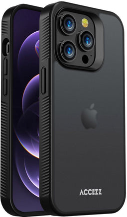 Accezz Rugged Frosted Backcover - iPhone 14 Pro - Schokabsorberend - Zwart