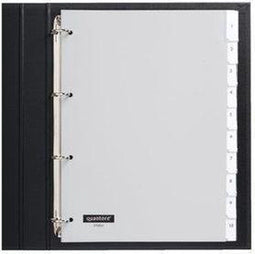 TABBLADEN QUANTORE 4-GAATS PP 10-DELIG MET VENSTER GRIJS