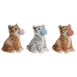 Decoratieve figuren DKD Home Decor 13,5 x 11 x 15 cm Hars Kat (3 Stuks)