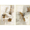 Schilderij Home ESPRIT Wit Gouden Abstract Modern 103 x 4,5 x 143 cm (2 Stuks)