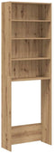 vidaXL - Wasmachinekast - 64x24x190 - cm - artisanaal - eikenkleur