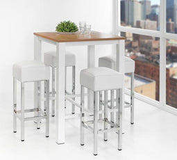 Hoge tafel: Statafel of bartafel 80x80cm Aluminium Speciaal Kleur