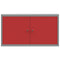 vidaXL - Gereedschapskast - Muurbevestigd - Rood - 100x20x55 - cm - Staal