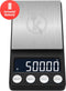 Kitchenwell digitale mini precisie keukenweegschaal - 0,01 tot 500 gram - 14,2 x 7,5 cm - zwart