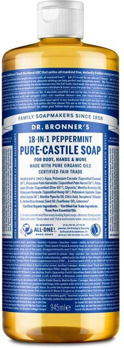 Dr Bronners Magic Pure Castile Soap Pepermunt 945ml