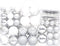 vidaXL - 108-delige - Kerstballenset - zilver - en - wit