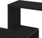 vidaXL - Wandhoekplank - Zwart - Eiken - 45x45x147 - cm - Bewerkt - Hout