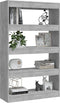vidaXL - Boekenkast/kamerscherm - 80x30x135 - cm - bewerkt - hout - betongrijs