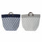 Mand DKD Home Decor 8424001856398 60 x 30 x 50 cm Grijs Wit Marineblauw Boho Blad van een plant (...