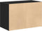vidaXL - Kast - met - 2 - lades - 60x31x40 - cm - bewerkt - hout - zwart - eikenkleurig