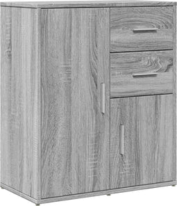vidaXL - Dressoir - 60x31x70 - cm - bewerkt - hout - grijs - sonoma