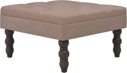 vidaXL - Kruk - 60x60x36 - cm - polyester - bruin
