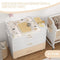 Woltu Verschoningsmat voor Baby's - Wit MDF - 80 x 75 x 10 cm - Geschikt voor Commode met Diepte