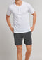 Schiesser M&R - Heren Pyjamashirt - Korte mouw R-Hals knoopsluiting - Wit - Maat XXL