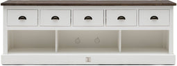 Riviera Maison TV Kast Meubel - Newport Flatscreen Dresser - 180x45 cm - Wit
